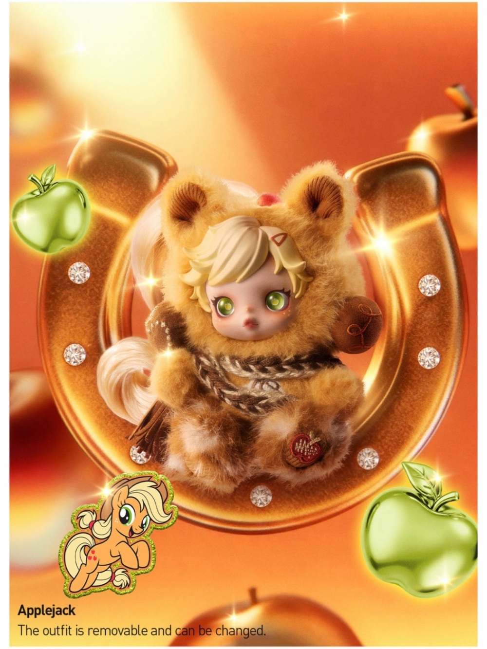My Little Pony Skullpanda Plush Doll Pendant - Applejack